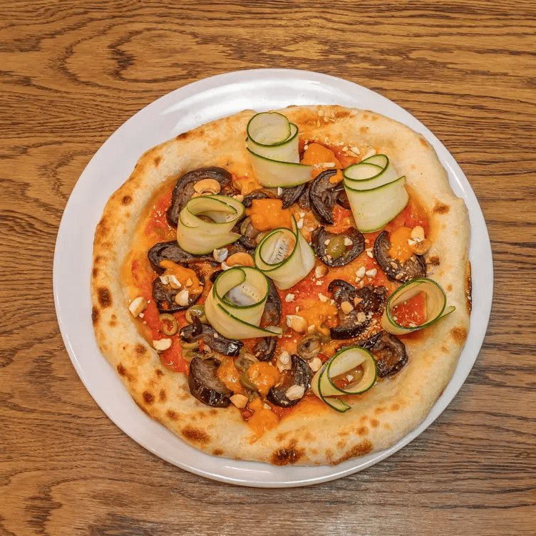 Vegan sourdough pizza